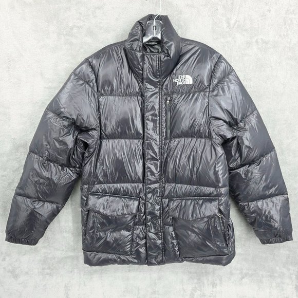 The North Face Nanuk Parka Mens Goose Down Puffer Jacket 600 Fill Shiny Black - Picture 1 of 15